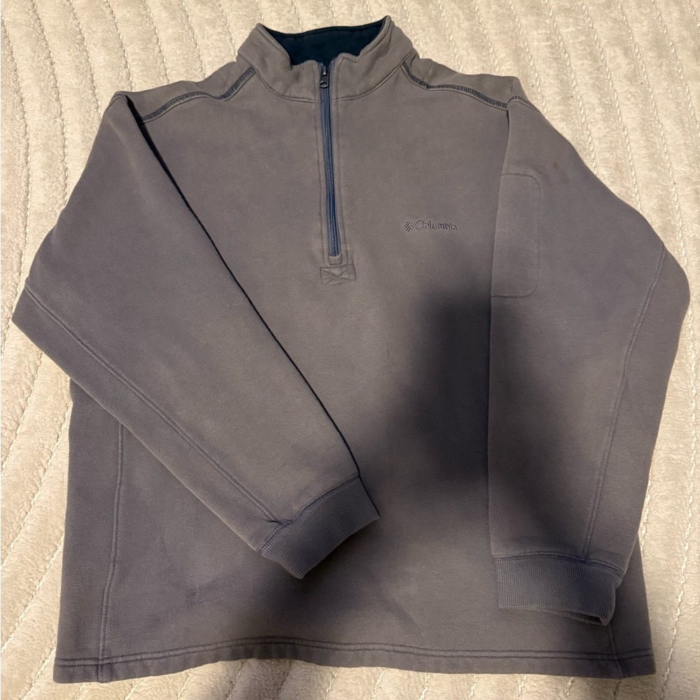 Columbia Men's Blue Quarter Zip Sweater